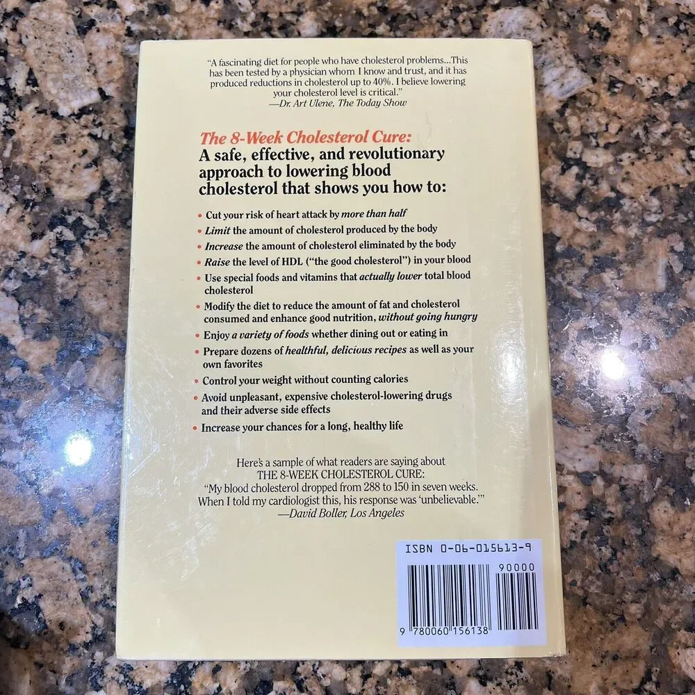 8 Week Cholesterol Cure by Kowalski 1987 Healthy Diet Hardcover Cookbook